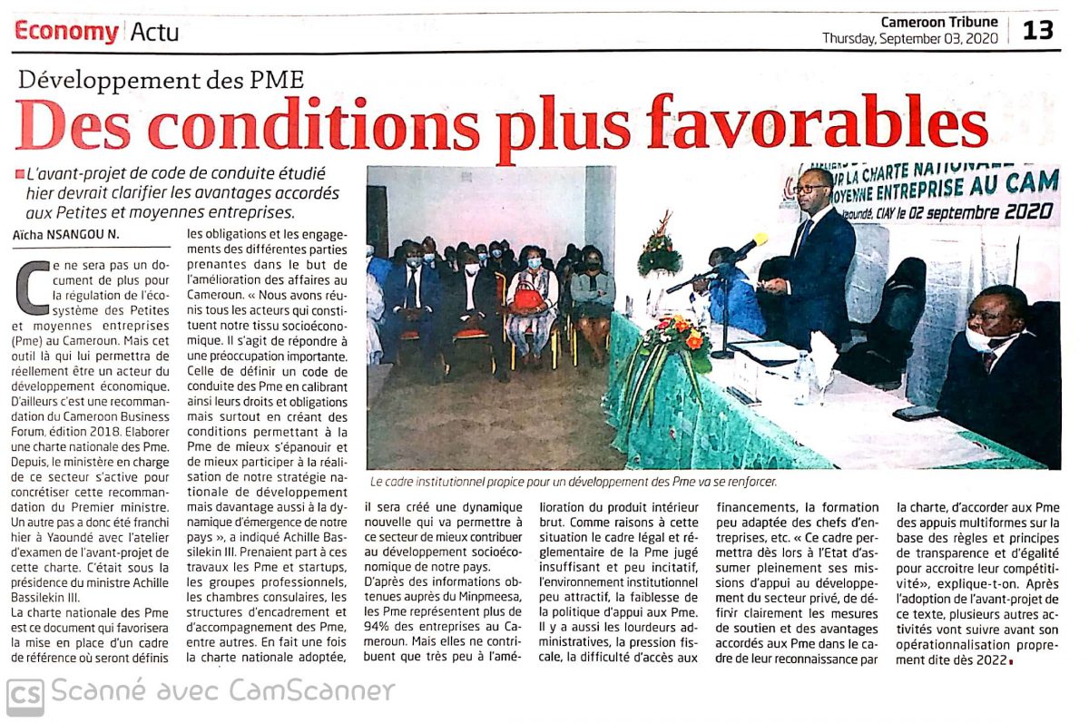 Charte Nationale de la Petite et Moyenne Entreprise au Cameroun