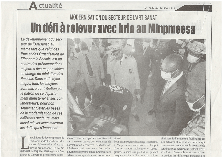 Modernisation du secteur de l’artisanat par le MINPMEESA.