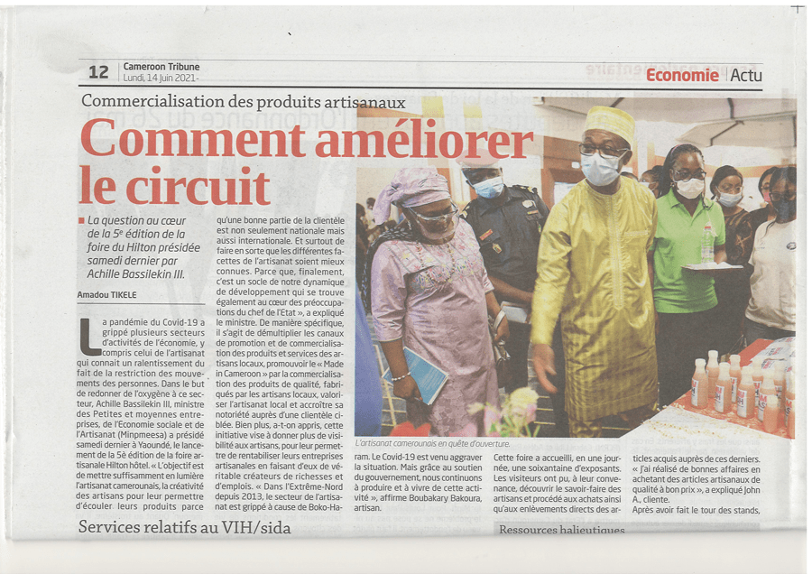 Lancement de la 5ieme édition de la foire artisanale par le MINPMEESA au Hilton hôtel.
