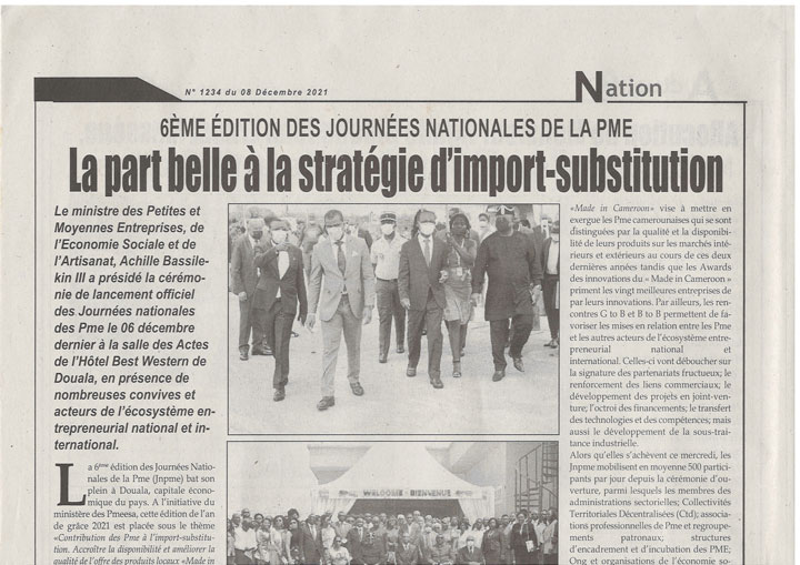 Cérémonie d’ouverture de la sixième édition des Journées Nationales de la Petite et Moyenne Entreprise